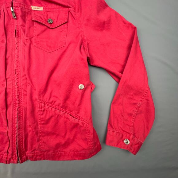 Vintage Womens Lauren Ralph Lauren Red Utility Jacket | Size L - Picture 5 of 9